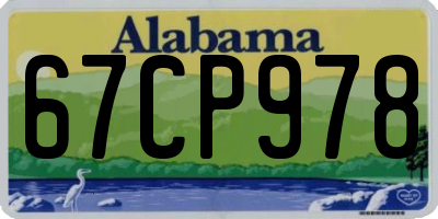 AL license plate 67CP978