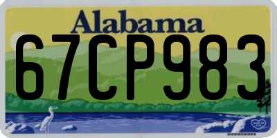 AL license plate 67CP983