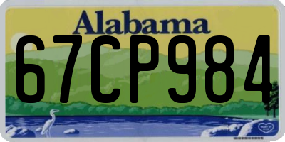 AL license plate 67CP984
