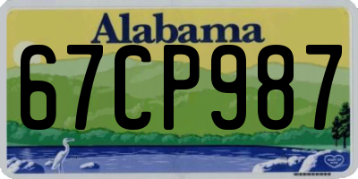 AL license plate 67CP987