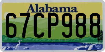 AL license plate 67CP988
