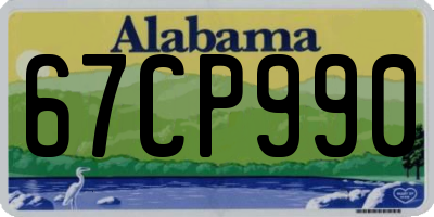 AL license plate 67CP990