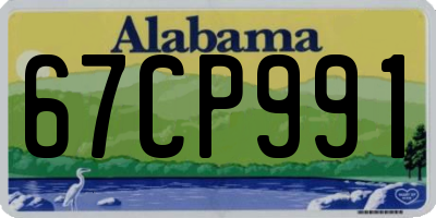 AL license plate 67CP991