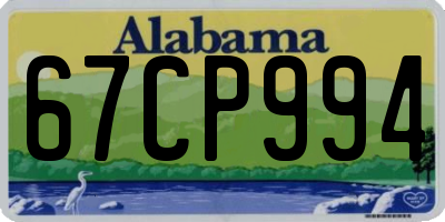 AL license plate 67CP994