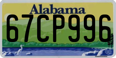 AL license plate 67CP996