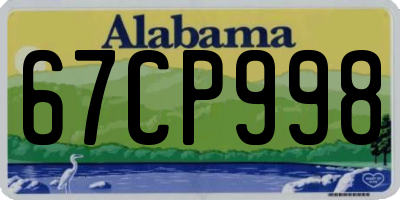 AL license plate 67CP998