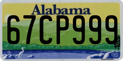 AL license plate 67CP999