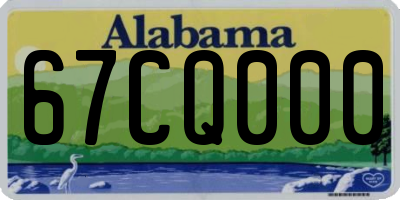AL license plate 67CQ000