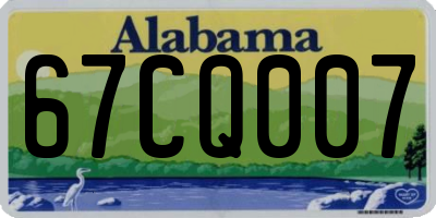 AL license plate 67CQ007