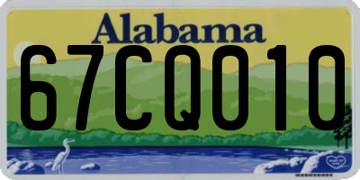 AL license plate 67CQ010