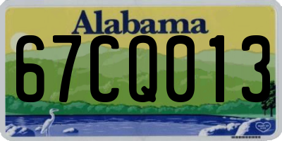 AL license plate 67CQ013