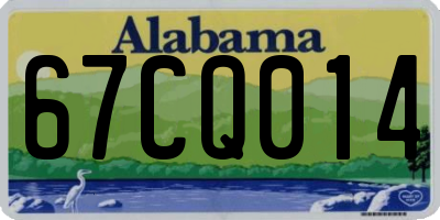 AL license plate 67CQ014