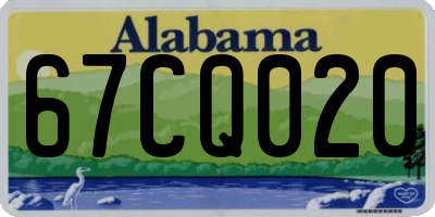 AL license plate 67CQ020