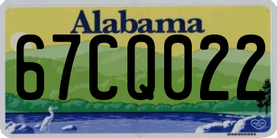 AL license plate 67CQ022