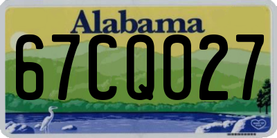 AL license plate 67CQ027