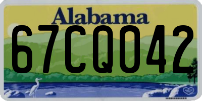 AL license plate 67CQ042