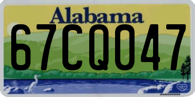 AL license plate 67CQ047