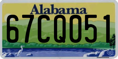 AL license plate 67CQ051