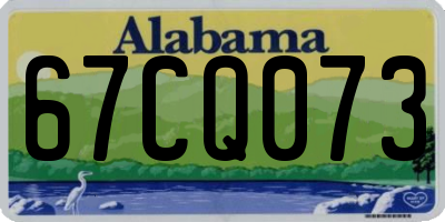 AL license plate 67CQ073
