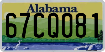 AL license plate 67CQ081