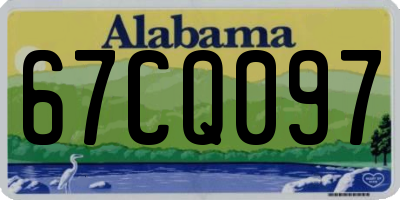 AL license plate 67CQ097