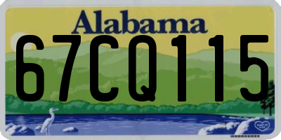 AL license plate 67CQ115