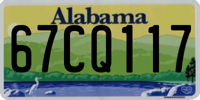 AL license plate 67CQ117