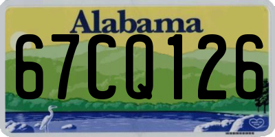 AL license plate 67CQ126