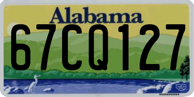 AL license plate 67CQ127