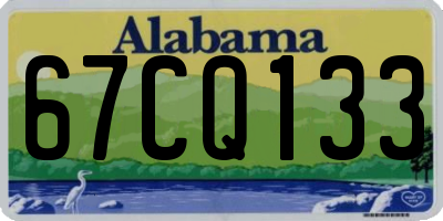 AL license plate 67CQ133