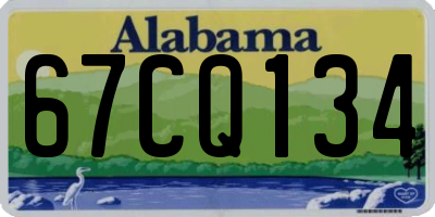 AL license plate 67CQ134