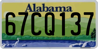 AL license plate 67CQ137