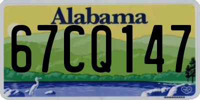 AL license plate 67CQ147