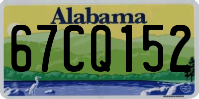 AL license plate 67CQ152