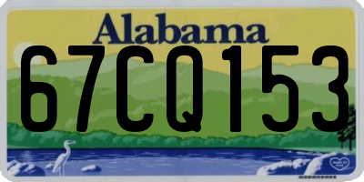AL license plate 67CQ153
