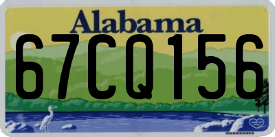 AL license plate 67CQ156