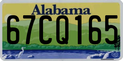AL license plate 67CQ165