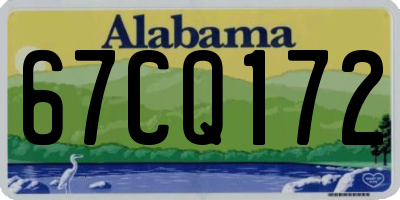AL license plate 67CQ172