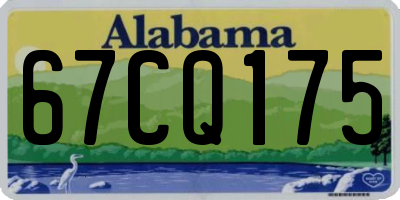 AL license plate 67CQ175