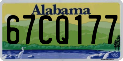 AL license plate 67CQ177