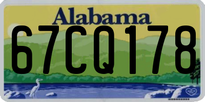 AL license plate 67CQ178