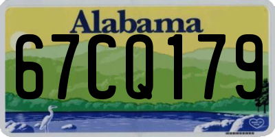 AL license plate 67CQ179