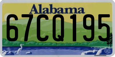 AL license plate 67CQ195