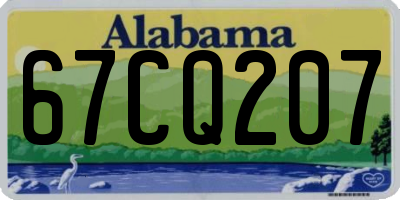AL license plate 67CQ207