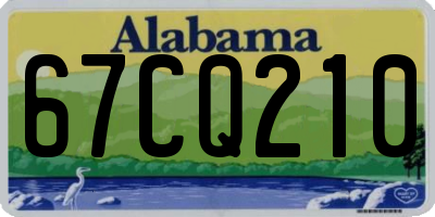 AL license plate 67CQ210