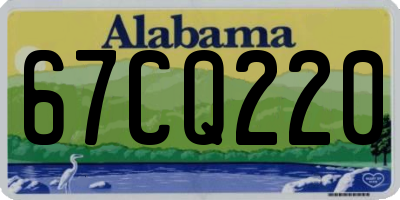 AL license plate 67CQ220