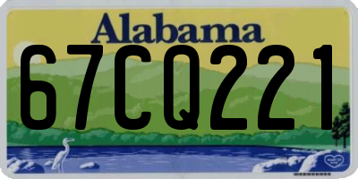 AL license plate 67CQ221