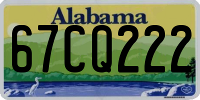 AL license plate 67CQ222