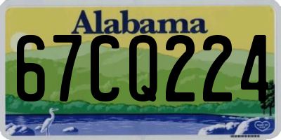 AL license plate 67CQ224