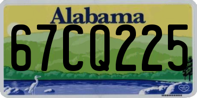 AL license plate 67CQ225